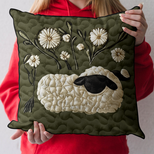 Baa Blessing Quilted Pillow Case NCU0DK4664