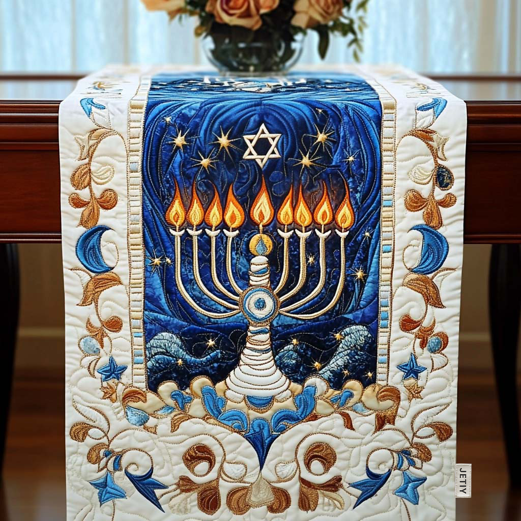 Sunlit Faith Cross Quilted Table Runner NCU0NTD752