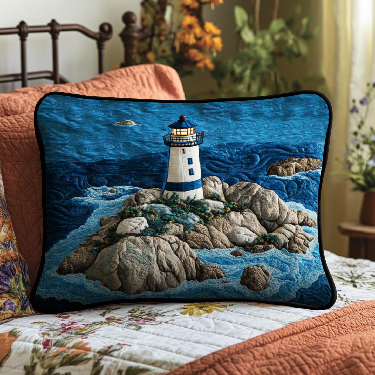 Ocean Beacon Quilted Bedding Pillow Case NCU0NT4852