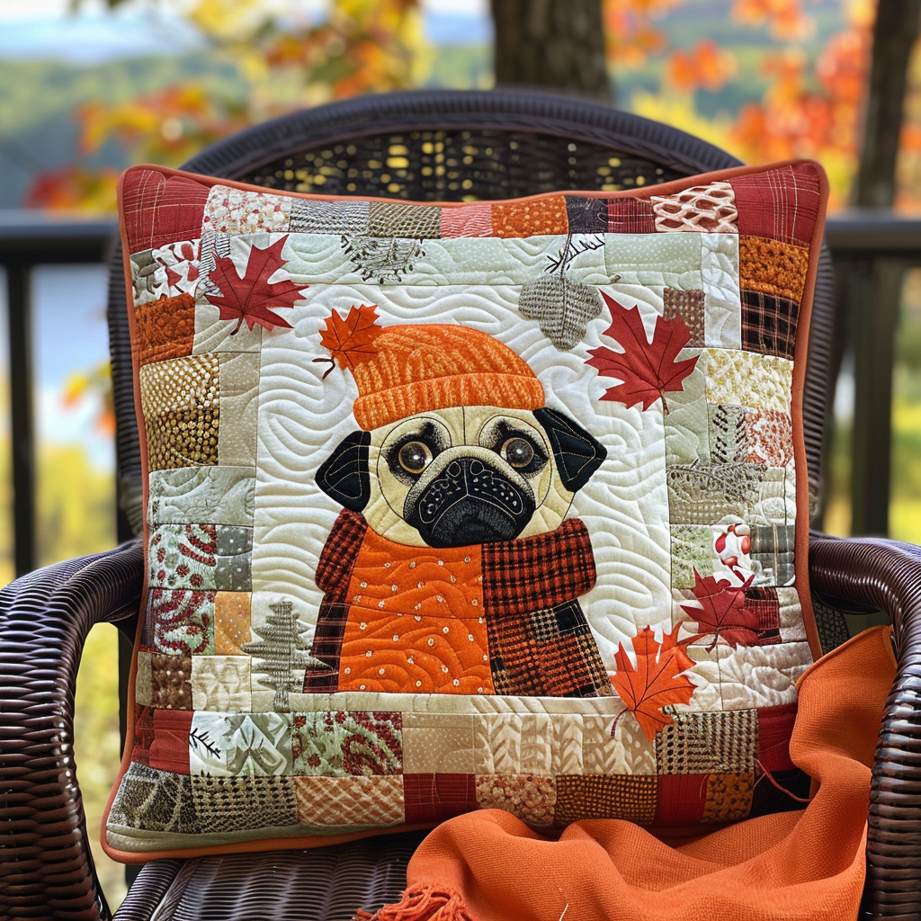 Adorable Pug Quilted Blanket NCU0VL298 main image 0