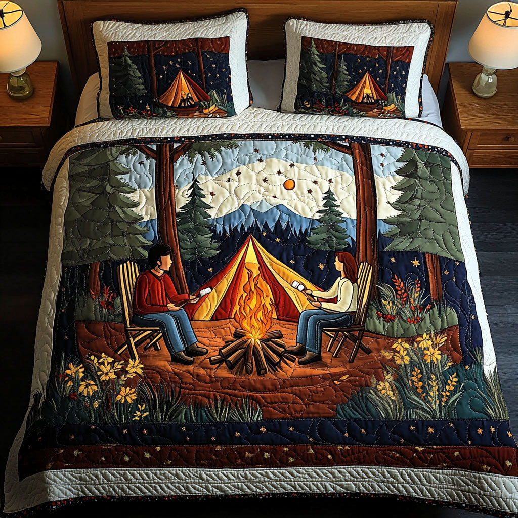 Adventure Golden Retriever 3-Piece Quilted Bedding Set GFTOTP7780 main image 1