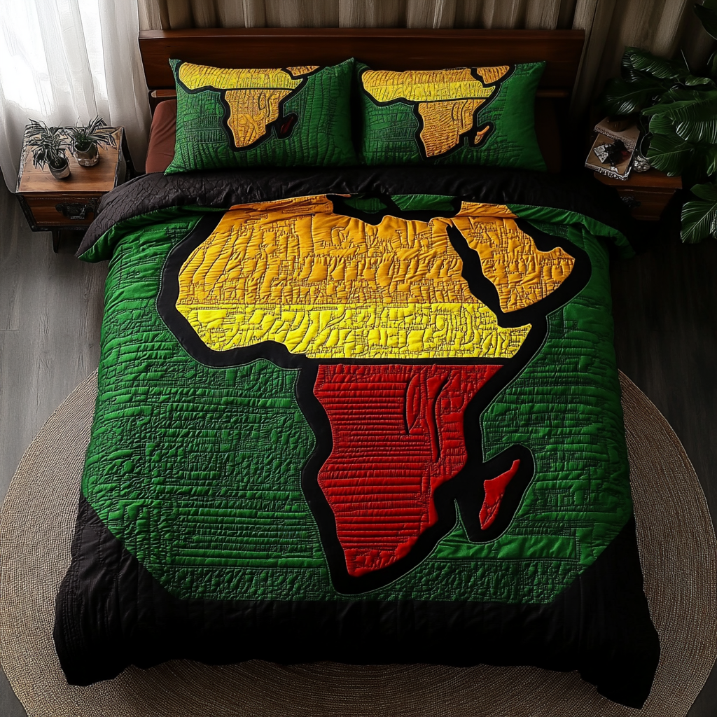 Tribal Trot 3-Piece Quilted Bedding Set NCU0DK251 main image 1