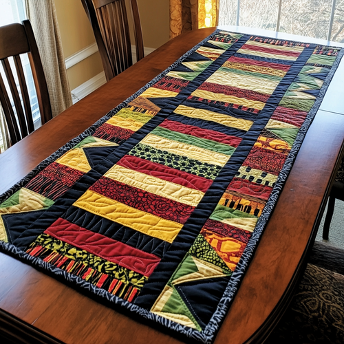 African Rhythm Quilted Table Runner NCU0DK7837