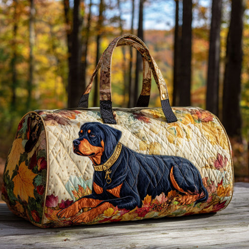 Amber Sky Rottweiler Quilted Duffle Bag NCU0PT9071