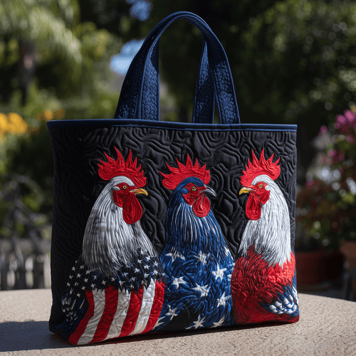 American Heritage Rooster Quilted Tote Bag NCU0TH2842