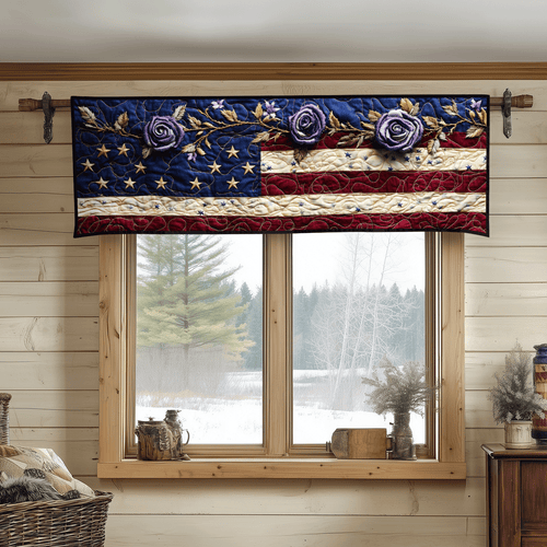 Americana Rose Elegance Quilted Valance NCU0DV3930