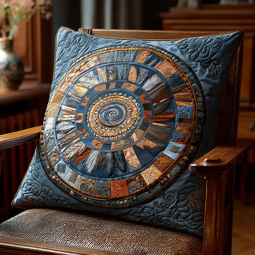 Ancient Feathers Quilted Pillow Case NCU0PT8327