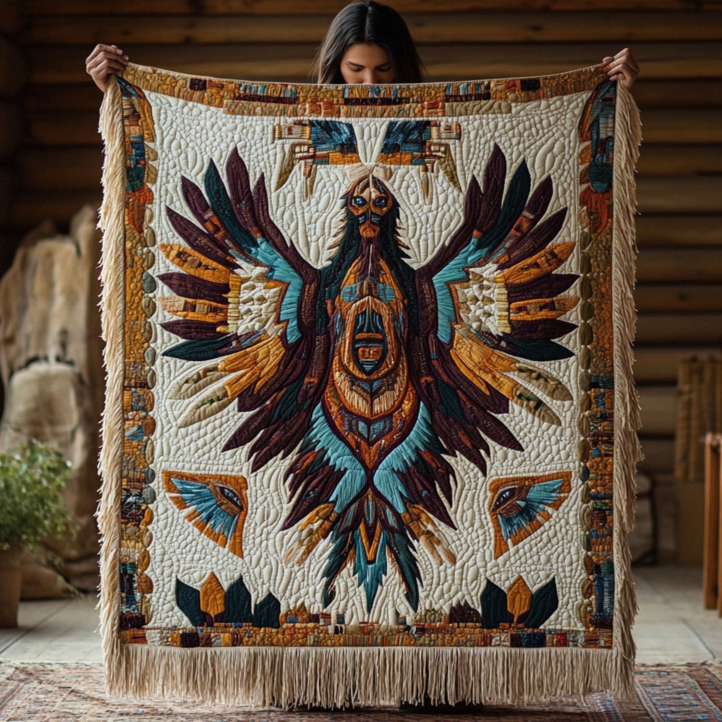 Ancient Echoes Woven Sofa Blanket NCU0PT4886
