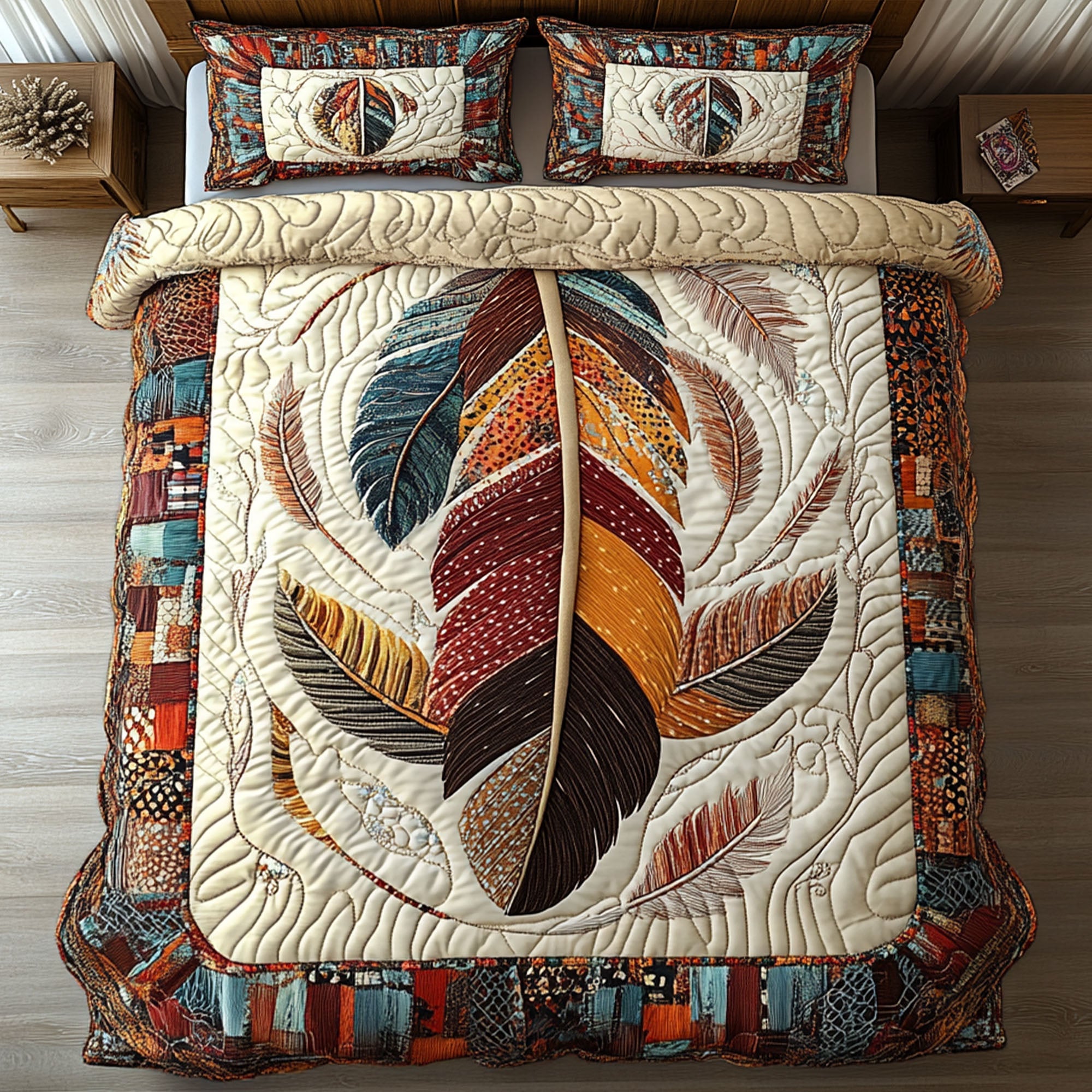 Royal Guardian 3-Piece Quilted Bedding Set NCU0NNT160