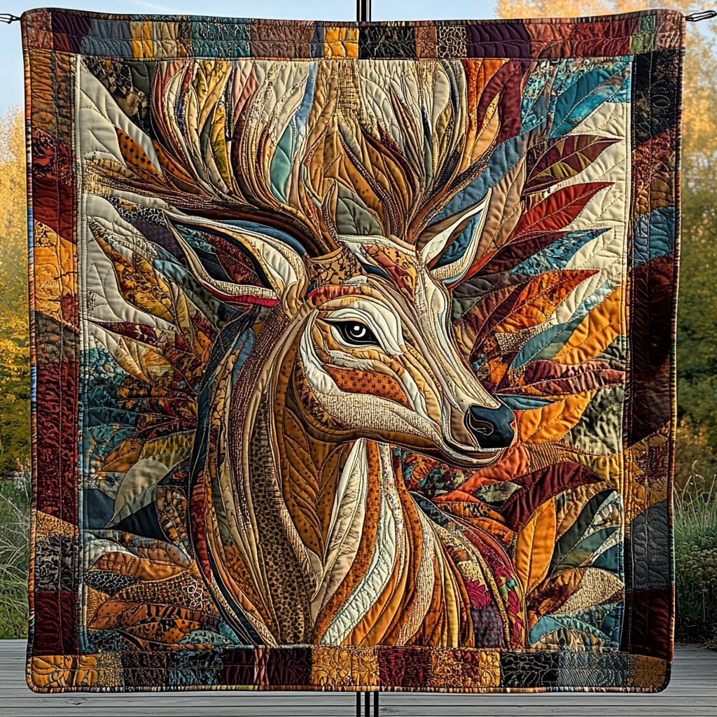 Antler Dreams Quilted Blanket NCU0PTT1677 main image 1