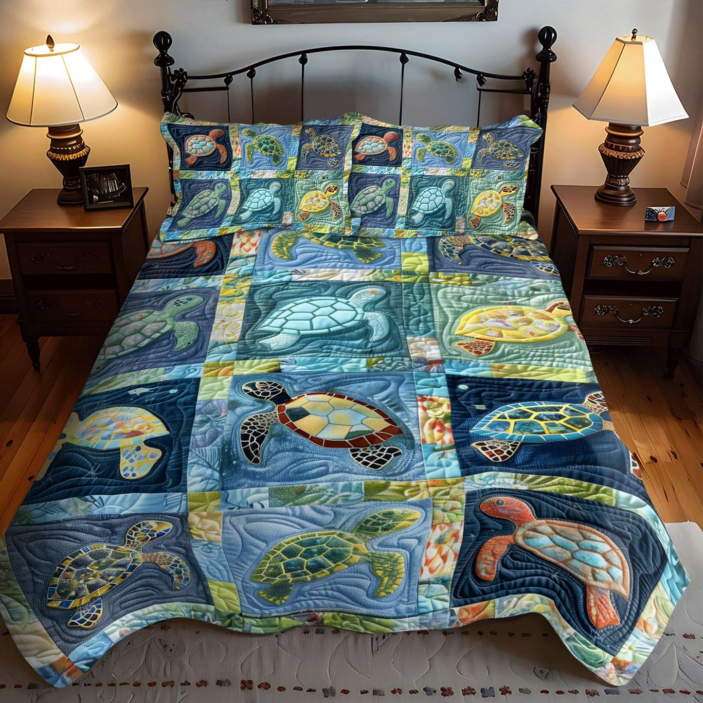 Aqua Adventure 3-Piece Quilted Bedding Set NCU0TL760