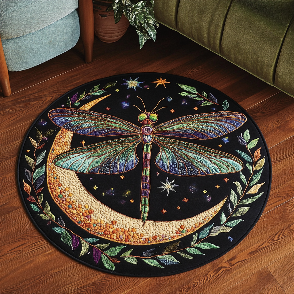 Aqua Dancer Quilted Round Mat NCU0DK4645
