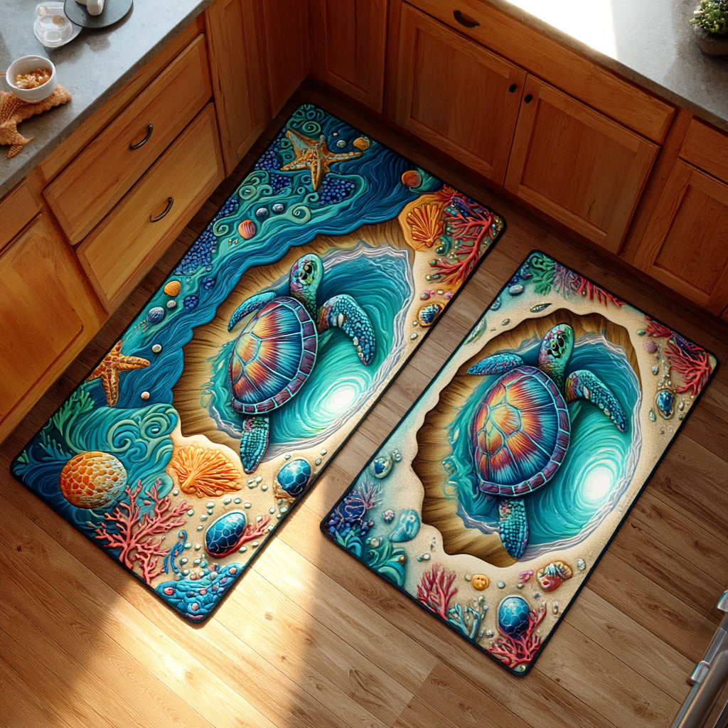 Aqua Haven Kitchen Area Rug NCU0TD1443