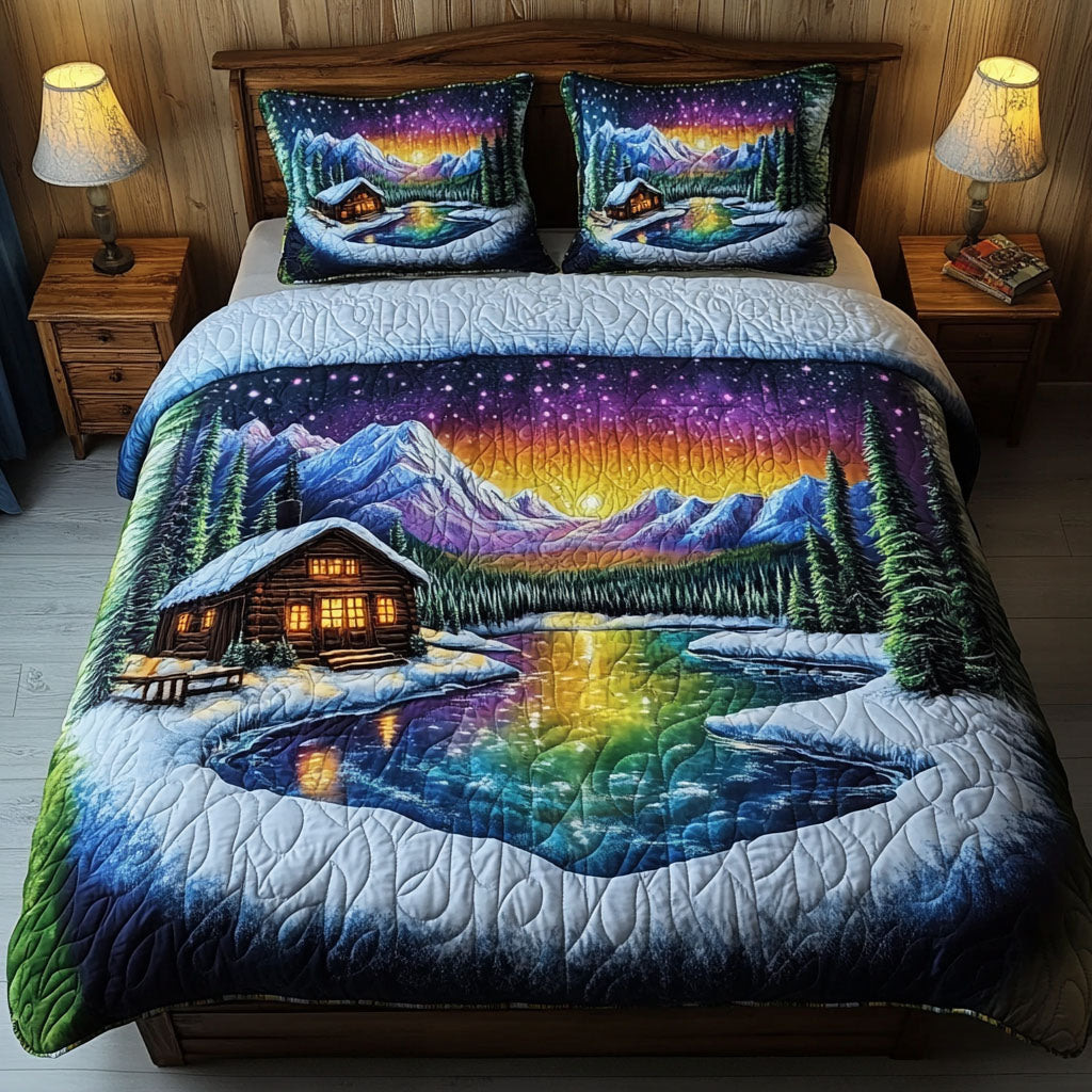 Aurora Pathway 3-Piece Quilted Bedding Set NCU0DDK121