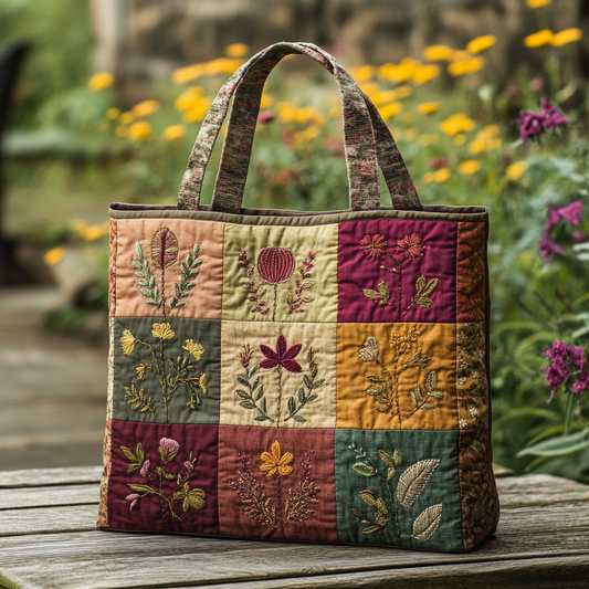 Autumn Bloom Quilted Tote Bag NCU0DK9420