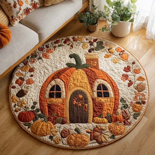 Autumn Forest Charm Quilted Round Mat NCU0TD050