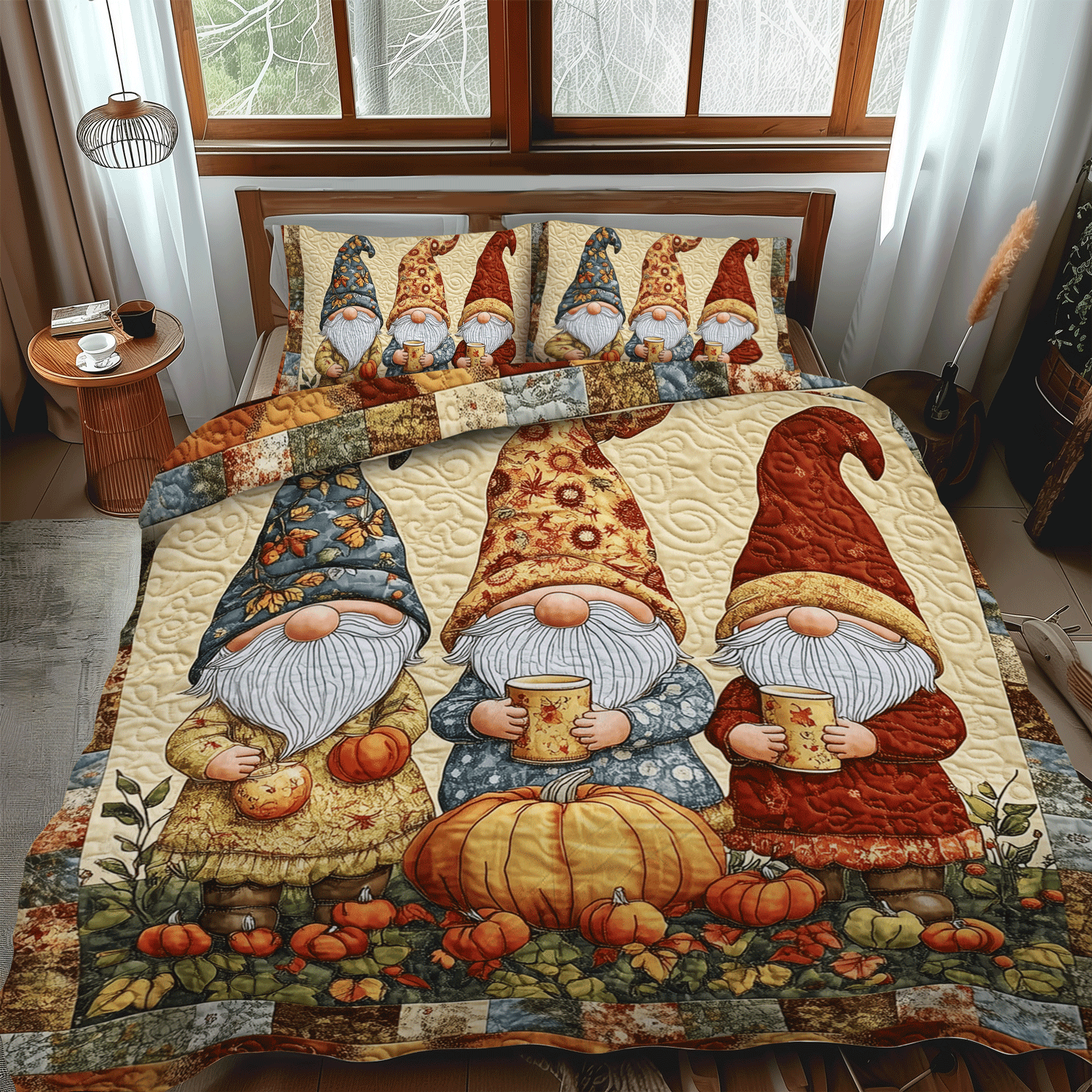 Christmas Gnomes Quilted Blanket NCU0NT085 main image 1