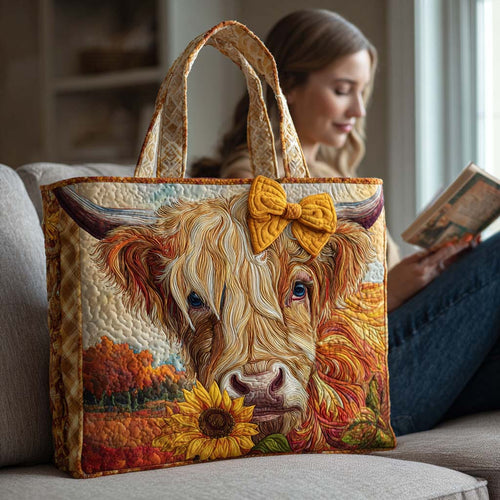 Autumn Highland Quilted Tote Bag NCU0NT8999