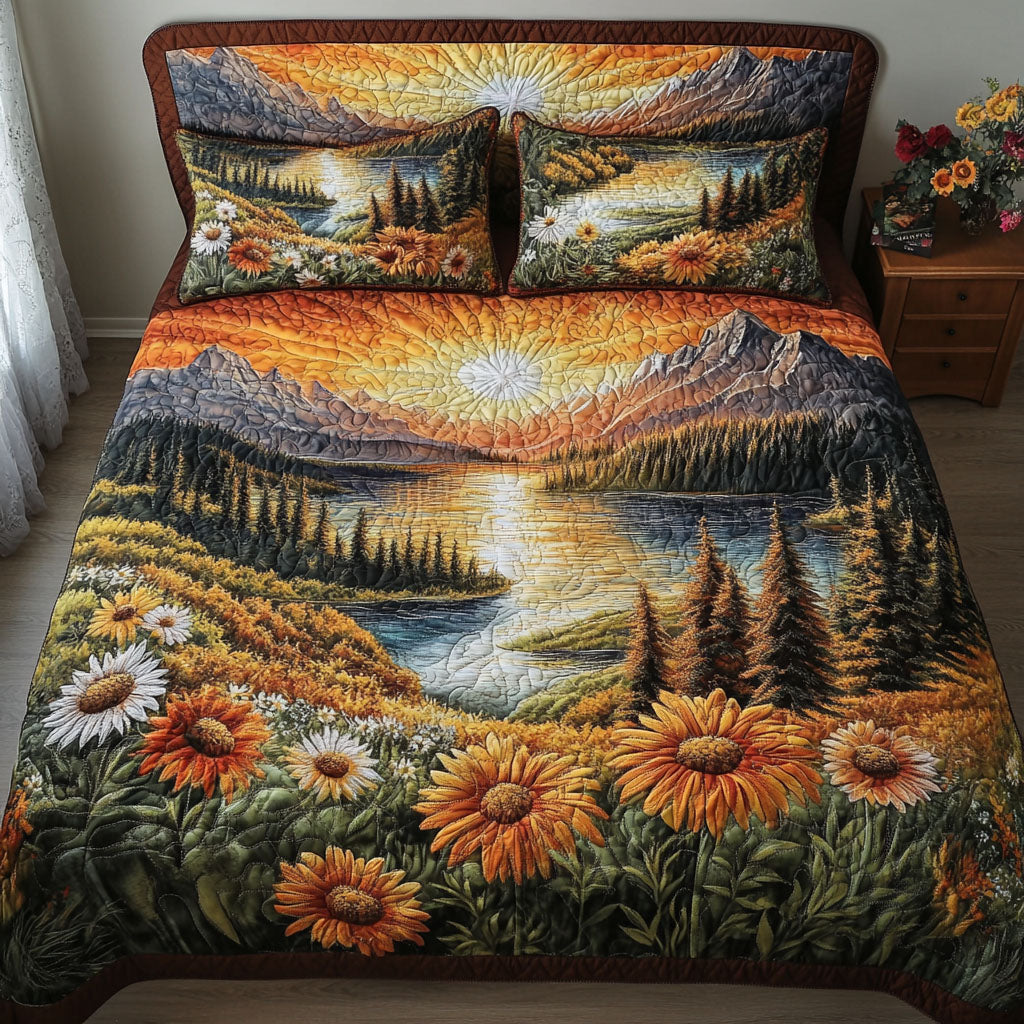 African Horizon 3-Piece Quilted Bedding Set NCU0HNH1021
