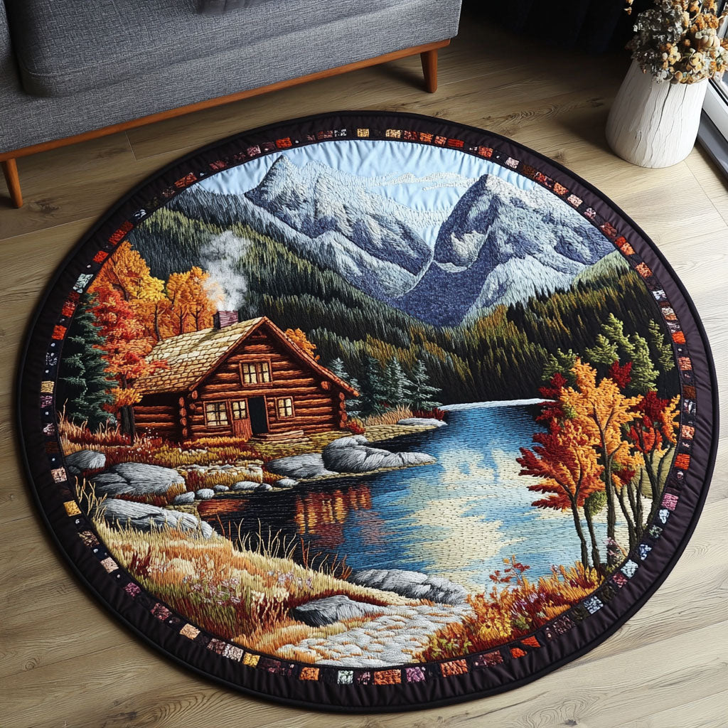 Autumn Lake Quilted Round Mat NCU0NT3833
