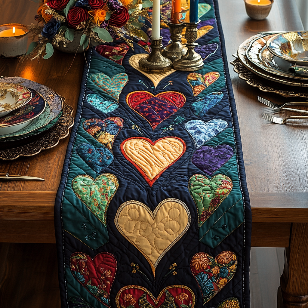 Autumn Love Quilted Table Runner NCU0VH2796 – Vantique
