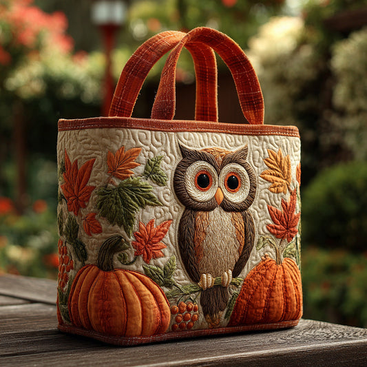 Autumn Perch Quilted Tote Bag NCU0DV7437