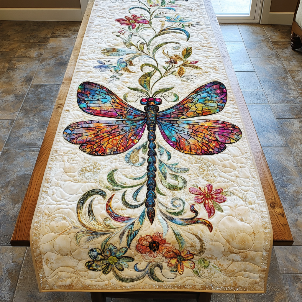 Azure Wings Quilted Table Runner NCU0DK4362 – Vantique
