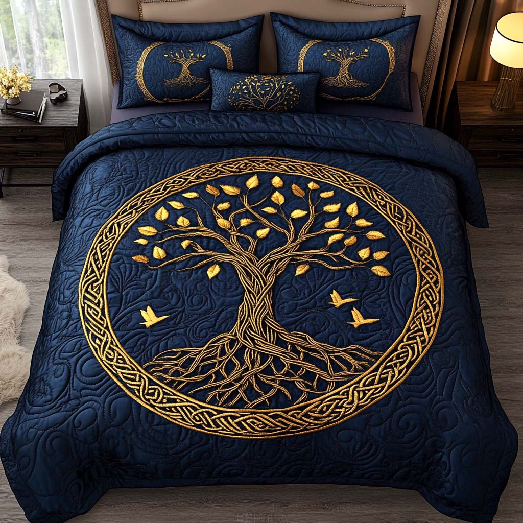 Dancing in Bloom Quilted Blanket NCU0DK2084