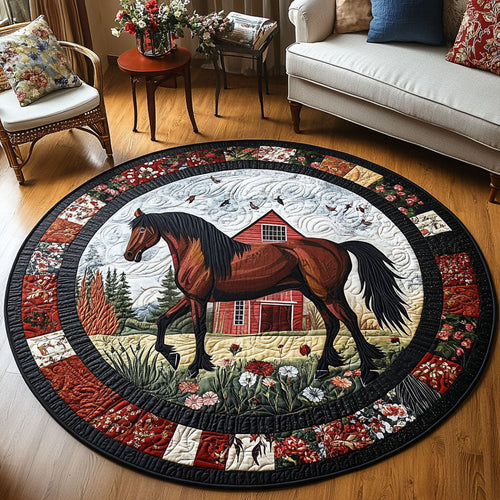 Barnside Gallop Quilted Round Mat NCU0PT6614