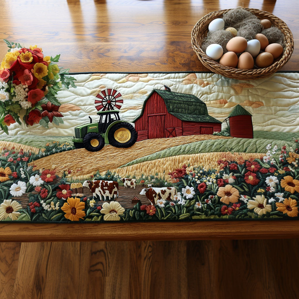 Barnyard Fluff Quilted Table Topper NCU0NNT1190