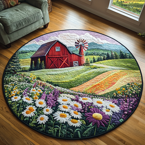 Barnyard Bliss Quilted Round Mat NCU0DV4856