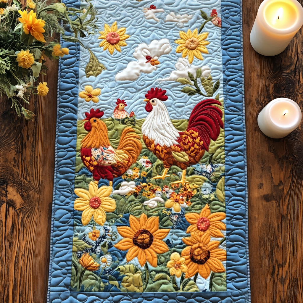 Barnyard Bliss Quilted Table Runner NCU0VH3525