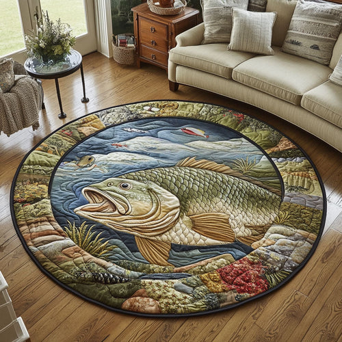 Bass by the Water Quilted Round Mat NCU0PT6931