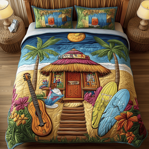 Beach Retreat Quilted Bedding Set NCU0TH2657