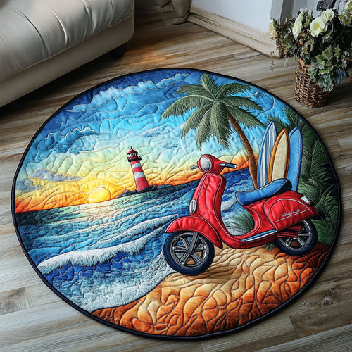 Beach Ride Quilted Round Mat NCU0NT5565