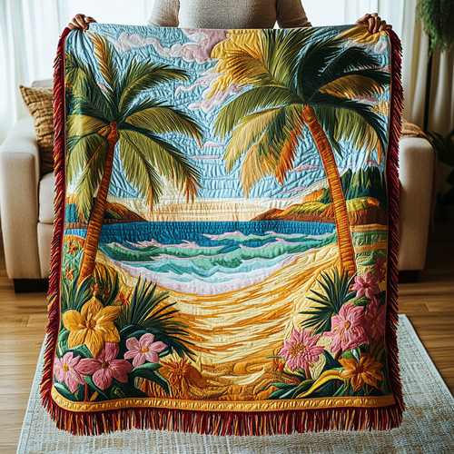 Beach Tranquil Woven Sofa Blanket NCU0VH3877