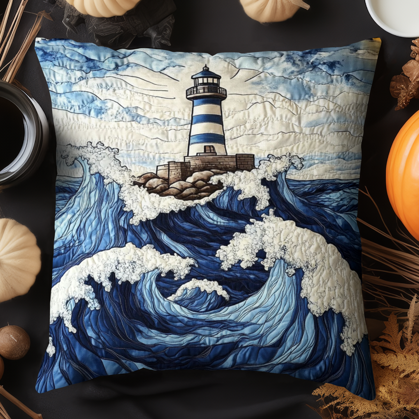 Beacon Waves Quilted Pillow Case NCU0NT3651