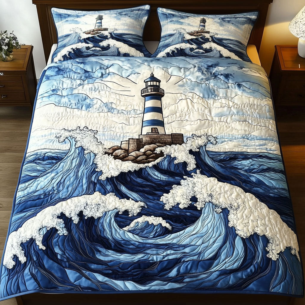 Bass Strike 3-Piece Quilted Bedding Set NCU0NXD1690