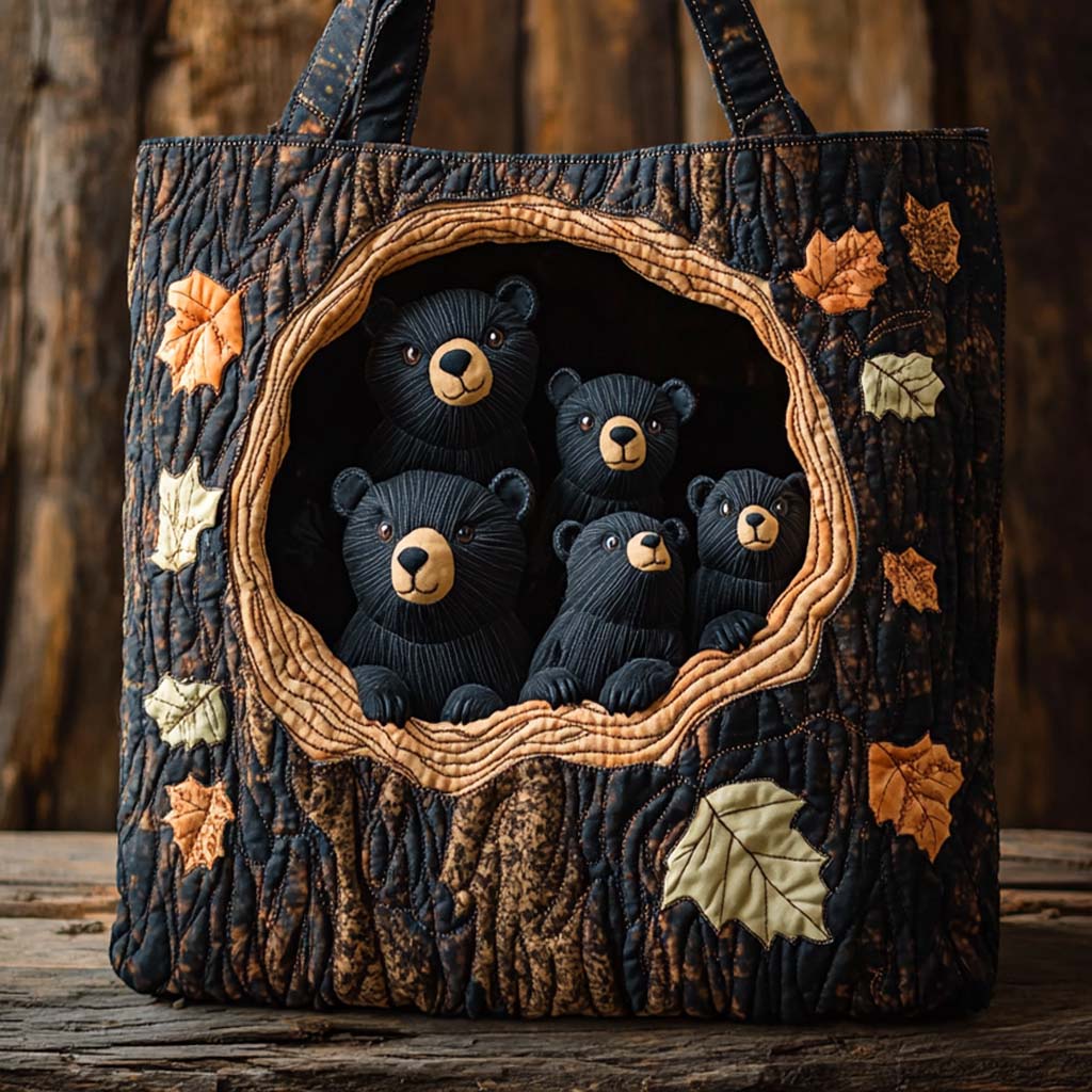 Bear Den Family Quilted Tote Bag NCU0XD1169