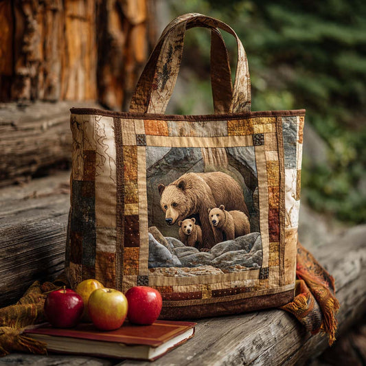 Bear Haven Quilted Tote Bag NCU0XD322
