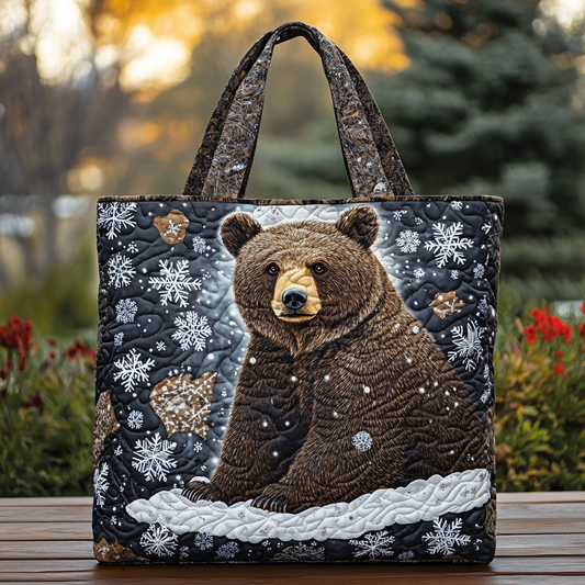 Bear Majesty Quilted Tote Bag NCU0DK9667