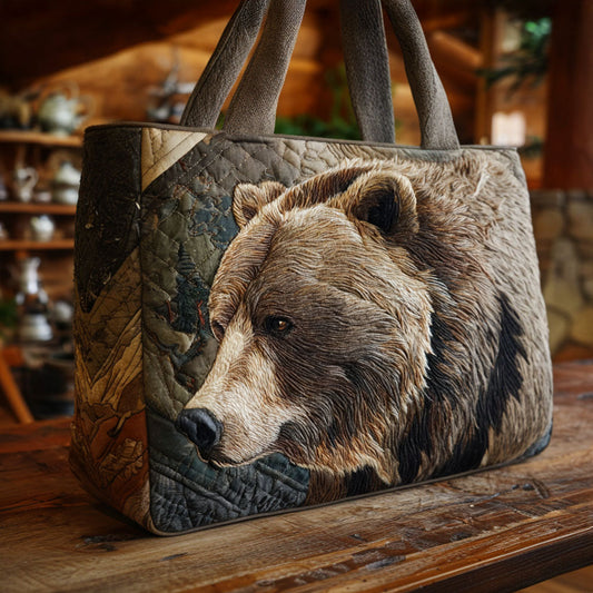 Bear Meadow Quilted Tote Bag NCU0PT8713