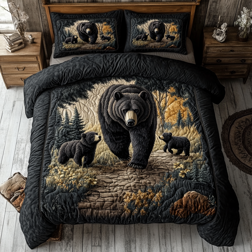 Copper Spirit 3-Piece Quilted Bedding Set NCU0NXD1751