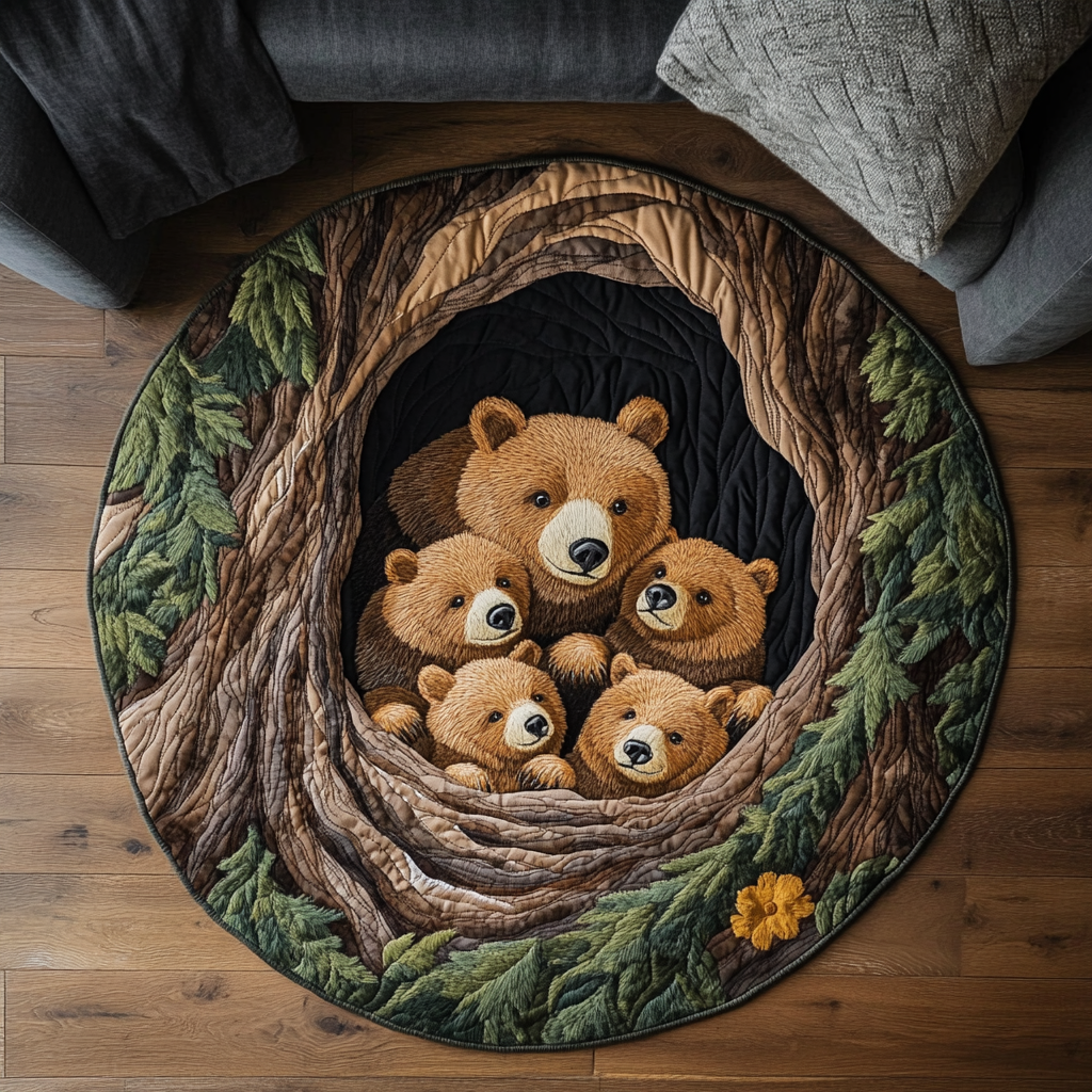 Bear Valley Quilted Round Mat NCU0DK10351