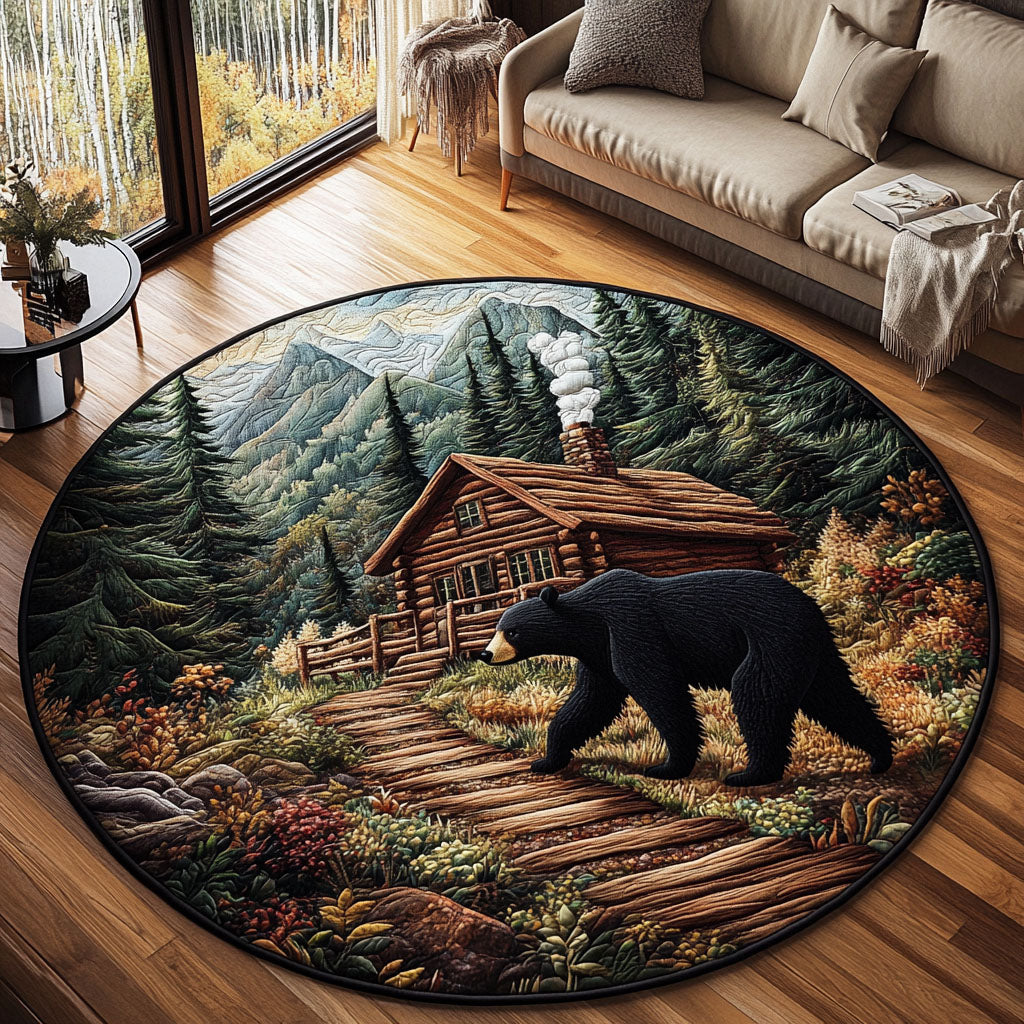 Bearwood Retreat Quilted Round Mat NCU0PT6770