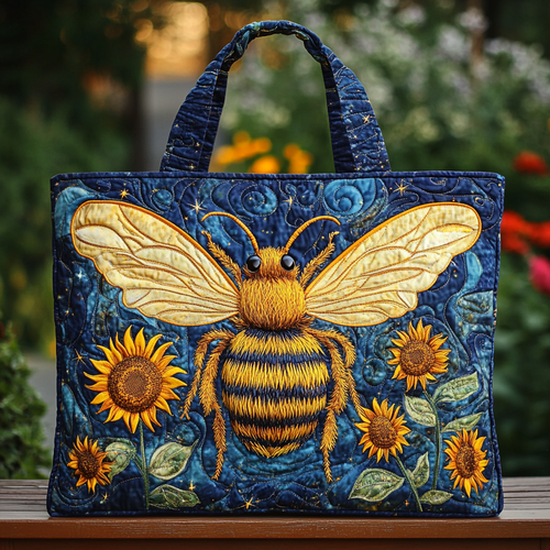 Bee Flight Quilted Tote Bag NCU0DK8699