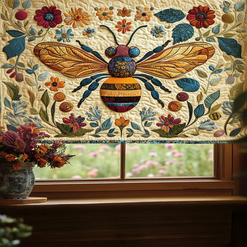 Beehive Bliss Quilted Valance NCU0PT5096