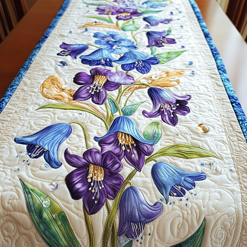 Bell Blossom Quilted Table Runner NCU0DK6935 – Vantique