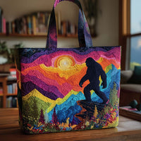 Bigfoot Legend Trail Quilted Tote Bag NCU0NT9359