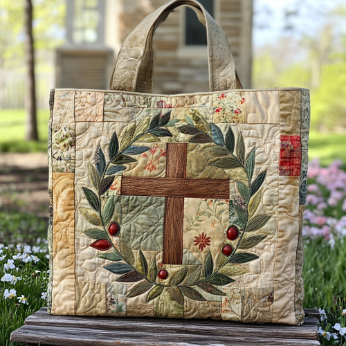 Blessed Geometry Quilted Tote Bag NCU0PT8168
